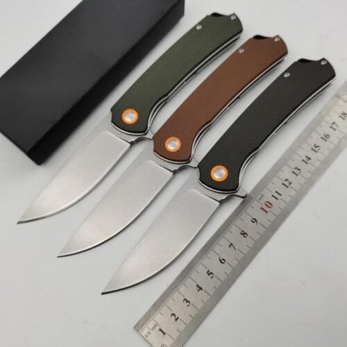 KESIWO GT956 Folding Blade D2 Tactical Camp Hunt Survival Pocket High-end flax fiber Handle Micarta Outdoor EDC Kitchen Knife