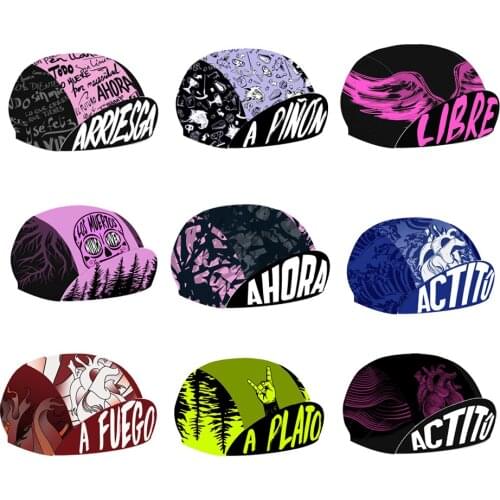 Pink & Black Gorra Ciclista Arriesga Cycling Cap Classic Road Bicycle Hat Breathable Bike Headwear Men and Women