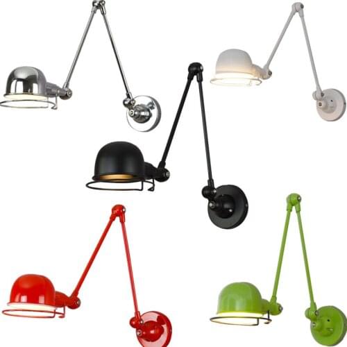 Loft Vintage industrial long Arm adjustable Wall Lamp Reminisce Retractable E14 LED wall lights for bedroom living room