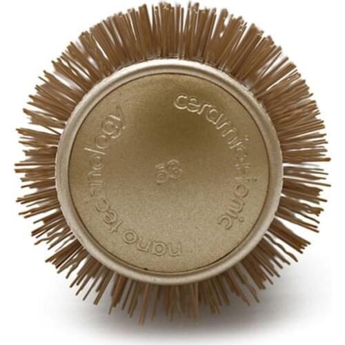 Gold Hairless Ceramic Aluminum Roller Comb Hairdressing Hair Styling Tools Comb 50JF