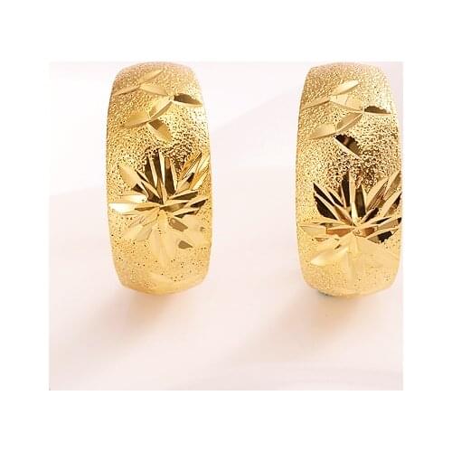 Gold Sudan Earrings for Women/Girls Gold Color Arab Jewellery African hoop Earring Wedding cute kids charms Gifts