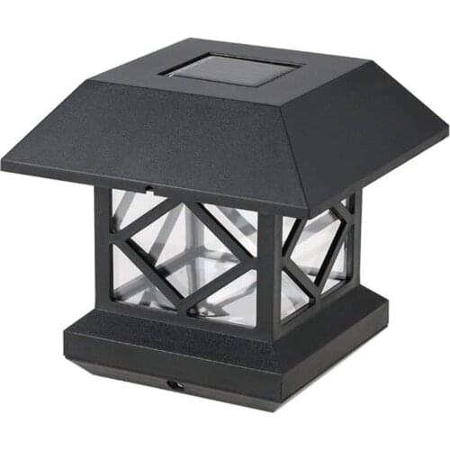 1 Pcs Solar Pillar Light Outdoor Fence Light Solar Column Wall Lamp Decorative Light