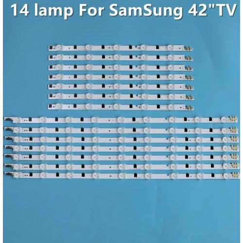14pcs LED strip 2013SVS42F For Samsung 42'' TV D2GE-420SCB-R3 D2GE-420SCA-R3 UE42F5000AK HF420BGA-B1 UE42F5500 UE42F5300