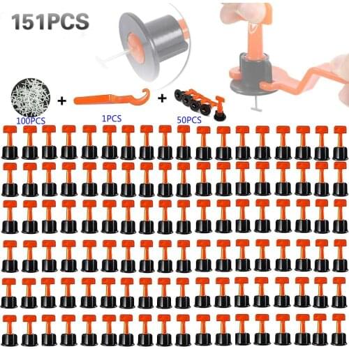 151Pcs Level Wedges Tile Spacers For Flooring Wall Tile Spacer Carrelage Tile Leveling System Leveler Locator Spacers Plier