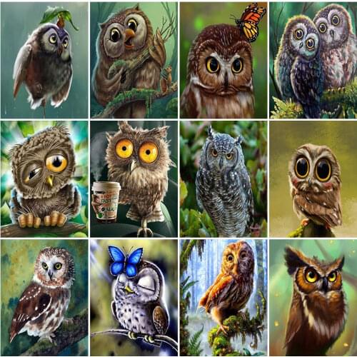 5D Diy Diamond Painting animals icon diamond embroidery Diamonds owl Picture Full Square Drill Diamond embroidery by photo Deco