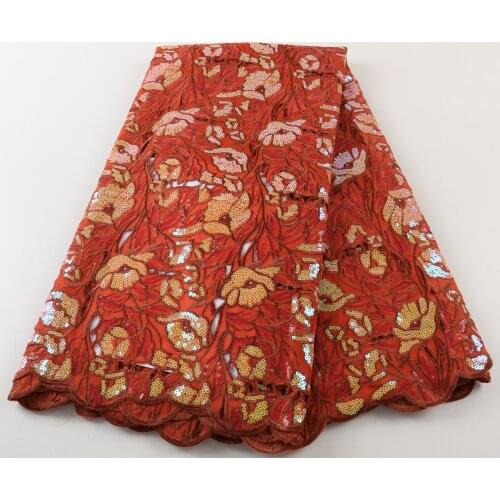 African Organza Sequins Lace Fabric 2021 High Quality French Lace Fabric Party Dress 5yards Nigerian Lace Fabric 4041b-1