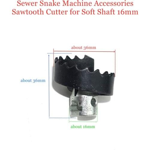 Sewer Snake Machine Accessories Sawtooth Cutter for Soft Shaft 16mm