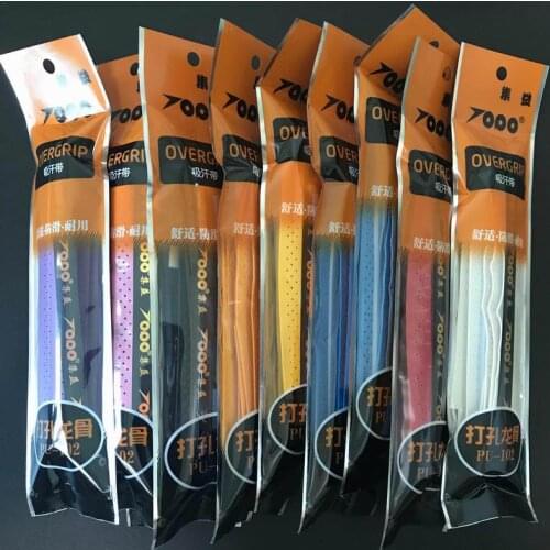 Free shipping(10pcs/Lot)TOPO PU-102 EVA Wave Punched Overgrip tacky feel Grips/badminton racket