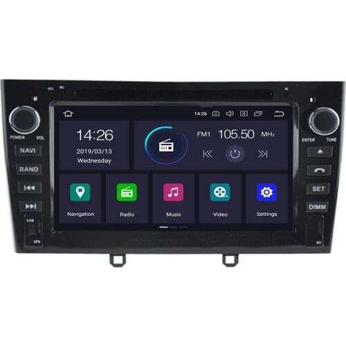 Free shipping! Android 10 8 Core Car DVD Player GPS Navi for Peugeot 408 for Peugeot 308 308SW Audio Radio Stereo Head Unit