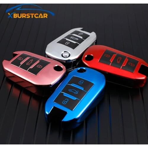 For Citroen C4 C4L CACTUS C3 C6 C8 For Peugeot 2008 3008 4008 307 208 308 408 508 Car Key Cover Case Bag Shell Accessories