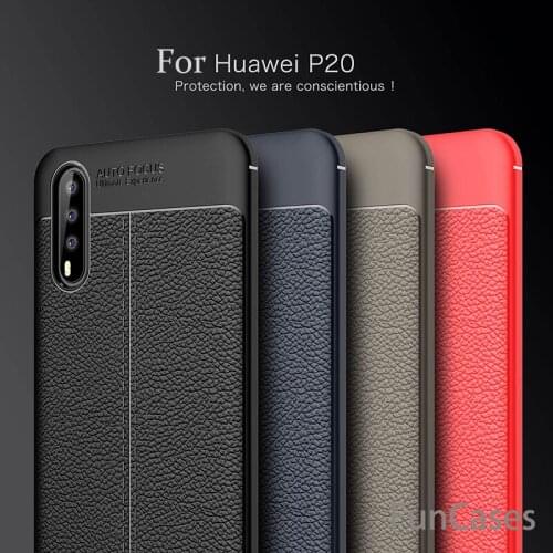 Carbon Fiber TPU leather Case For Huawei P20 Plus Soft Full Cover Silicone shockproof Back Cover For Huawei P20 case Huaweii