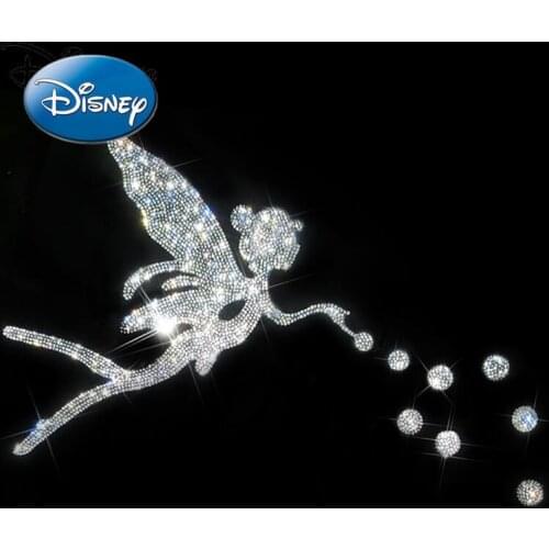 Disney Wonderful Fairy Crystal Full Diamond Inlaid Rhinestone Car Sticker Love Diamond Sticker Tail Label Car Sticker