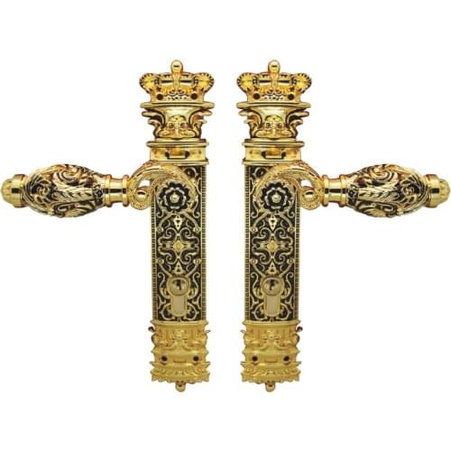 85mm CENTRAL DISTANCE HOLLOW SPLIT ZINC DOOR HANDLE DOOR LOCK---ITALY DESIGN--GP FINISH