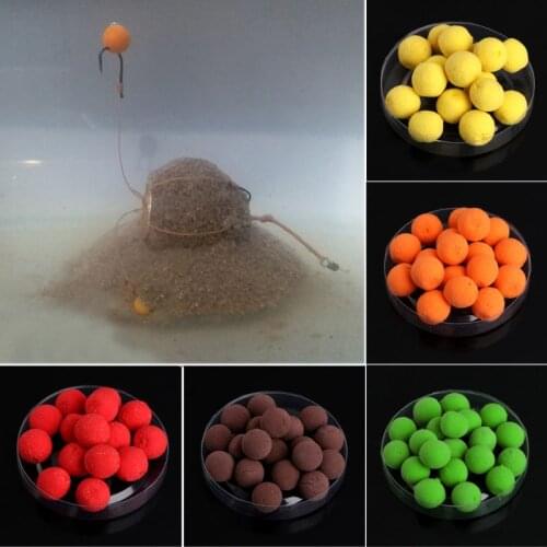 Fishing Float Beads Floating Ball Beads Feeder Carp Fishing Baits Smell Lures 7 Flavours 15g 10mm Multi-flavor