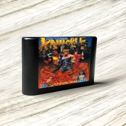 Bare Knuckle - Japan Label Flashkit MD Electroless Gold PCB Card for Sega Genesis Megadrive Video Game Console