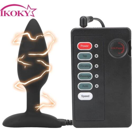 Adult Toy Prostate Massager Anus Dilator Electric Shock Anal Plug Sex Toys For Men Women Shock Butt Plug