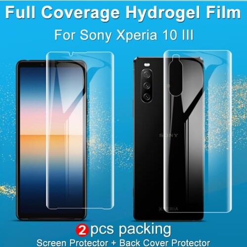 IMAK 2pcs/Package Transparent HD Smooth Hydrogel Film for Sony Xperia 10 III Screen Protector Front Cover