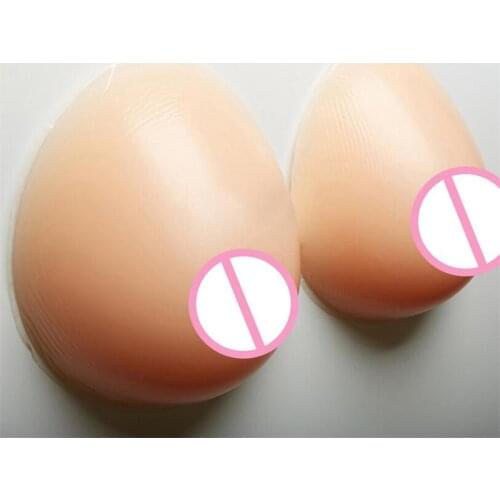 1000g Artificial Silicone Breast Forms Soft Fake Boobs False Breast for Crossdresser Transvestite Drag Queen Implant Enhancer S4