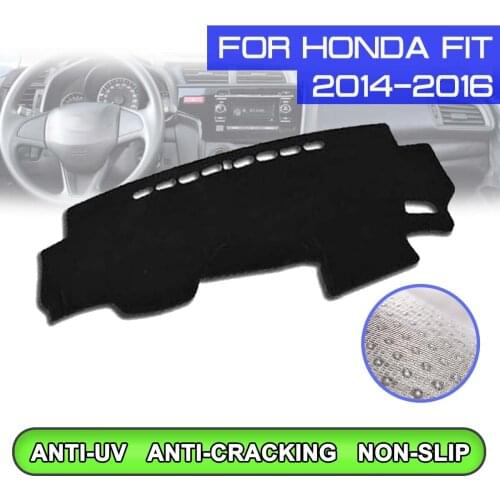 Car Dashboard Mat Anti-dirty Non-slip Dash Cover Mat UV Protection Shade Sticker for Honda FIT 2014 2015 2016