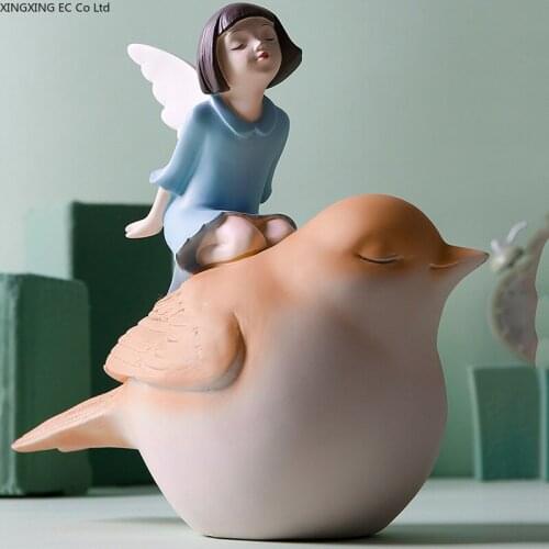 Nordic Creative Bird Decoration Ornaments Living Room Wine Cabinet Resin Furnishings Home Accessories Office Crafts Gifts