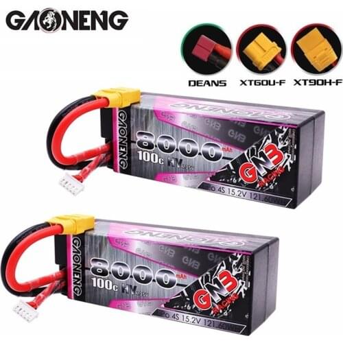 GAONENG GNB 15.2V 8000mAh 100C PLUS LiPo Battery For Remote Control Car Racing Spare Parts With Shell Upgrade LiHV 4S Battery