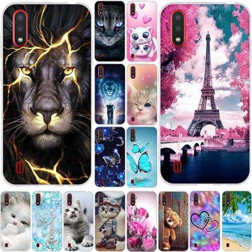 Cute Case For Samsung Galaxy M01 Case Silicone Soft TPU Back Cover For Samsung M01 M015F Cases Cover SamsungM01 Flower Bumper