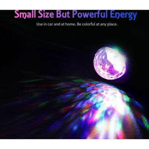 Mini Light LED RGB DJ KTV Disco Light Sound Control Magic Ball Lamp 4W for Car/Home and Festival