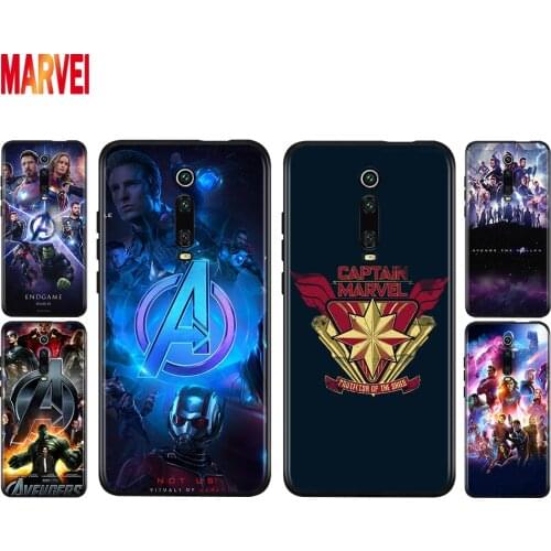 Soft TPU Hot Marvel Avengers Shockproof Cover For Xiaomi Redmi K40 K30i K30T K30S K30 K20 10X Ultra Pro Black Phone Case