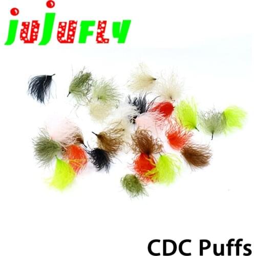 Selected 30+feathers fly tying medium size oiled duck CDC puffs nipple plumes fluffy fly tying feathers