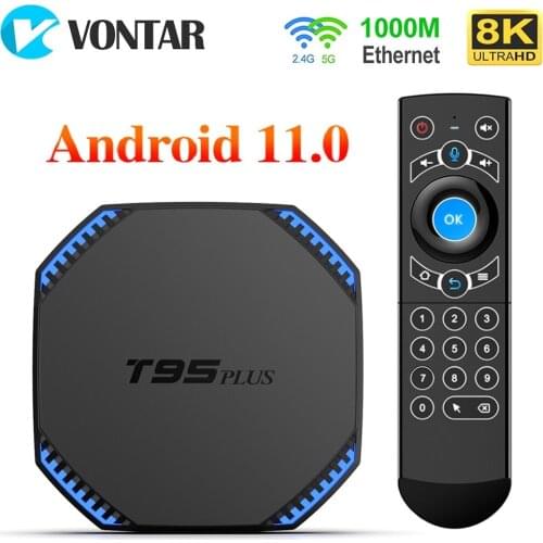 2021 T95 Plus Smart TV Box Android 11 8GB RAM 64GB Rockchip RK3566 Support 4K Wifi 1000M 4G 32G Media Player T95Plus Set top Box
