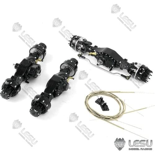 Metal 6*6 LESU Front Rear Wheel Reduction Differential Axle 1/14 RC Truck Tmy TH17169