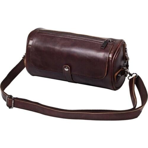 New luxury bags designer men bag PU barrel-shaped bandolera hombre casual round high quality vintage crossbody bags for men