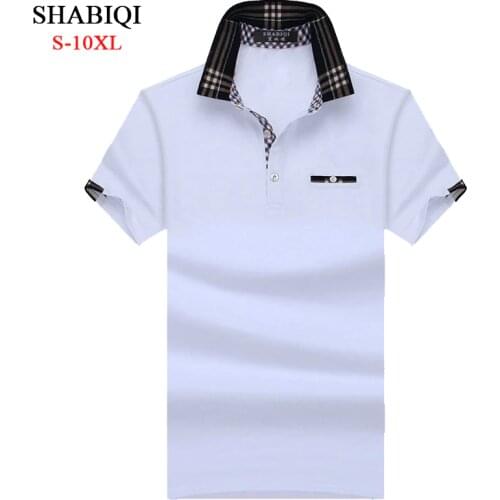 SHABIQI Brand Clothing 2019 New Men Polo Shirt Men Business & Casual solid male polo shirt Short Sleeve Pocket Models polo shirt