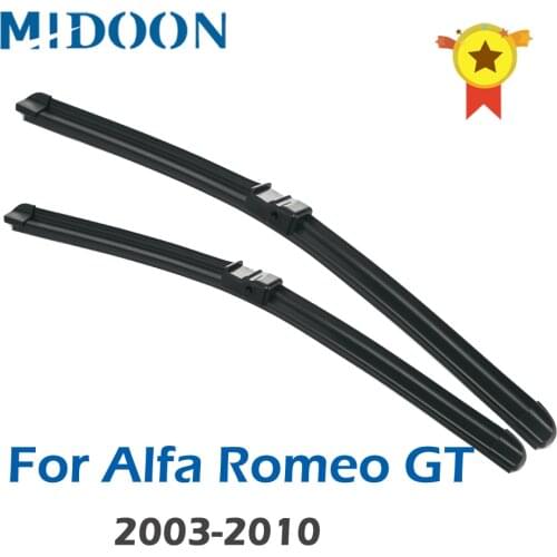 MIDOON Wiper Blades for Alfa Romeo GT Fit Hook / Side Pin Arms 2003 2004 2005 2006 2007 2008 2009 2010