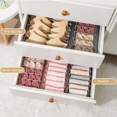 Drawer-type Foldable Underwear Storage Box, Fabric Compartment, Socks, Bra, Underwear Organizer, Household Clothing Storage Tool
