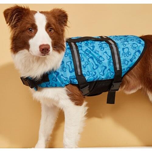 Pet adjustable life jacket, summer pet swimsuit, suitable for large and small dogs