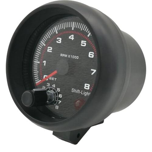 New Auto Truck Tachometer Digital Speedometer Black Car Tachoscope Gauge Revolution Meter 12V 3.75 Inch 8000RPM For Car
