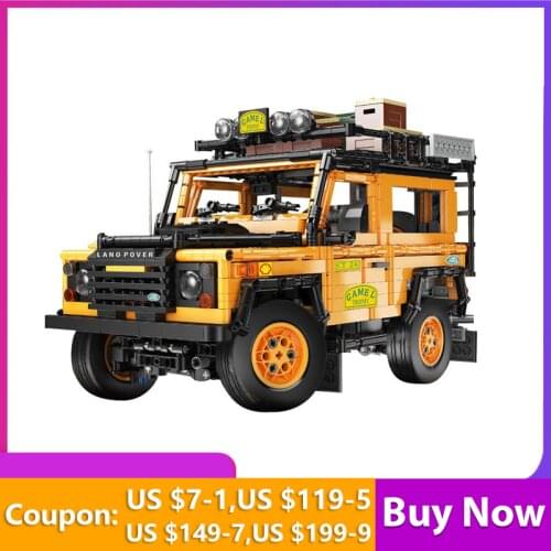 J908 High-Tech Car Model The MOC SUV OFF-ROAD Vehicle Defender Car Set Building Blocks Assembly Bricks Toys Kids Christmas Gifts
