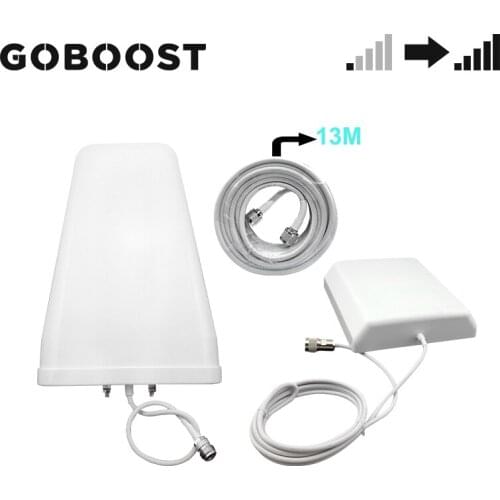 GOBOOST Outdoor Log Periodic Antenna Indoor Wall-mounted Antenna With 13M Cable For Cell Phone Signal Booster Accessory Kit