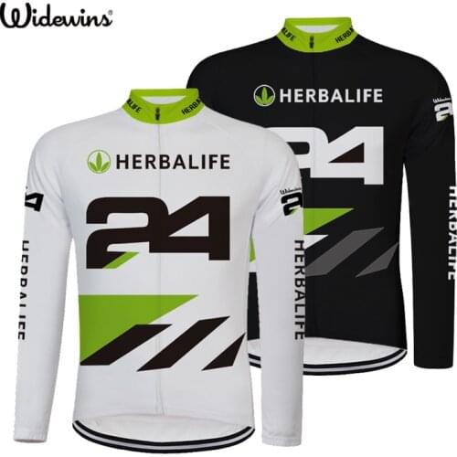HERBALIFE 24 Cycling Jerseys Ropa Ciclismo Cycling Jersey Long Sleeve Sports Clothing Full Voyage Mondiale Bicycle long 8008