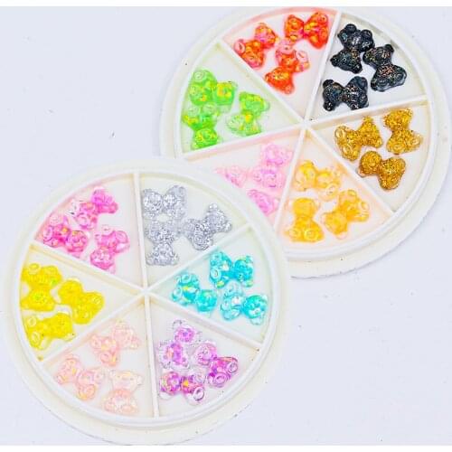 1Wheel Mix Colors Fashion Different Shapes 3D Polymer Clay Multi-designs Cane Wheel Nail Art DIY Manicure Charms Decoration