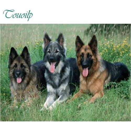 2018 Diy Diamond Painting dog,3D Square&round Diamond Embroidery German Shepherd Needlework Resin Diamond Cross Stitch Kit
