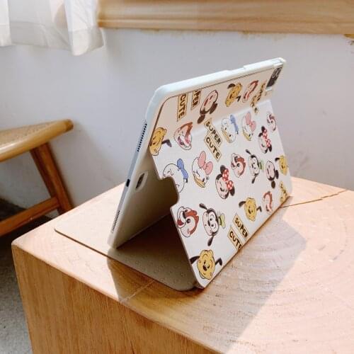 2021 Disney Cute Mickey Cover for IPad 9.7 2017 2018 Mini Case for IPad 10.2 Pro 9.7 Tablet Soft Stand Funda Case for Air 1 2