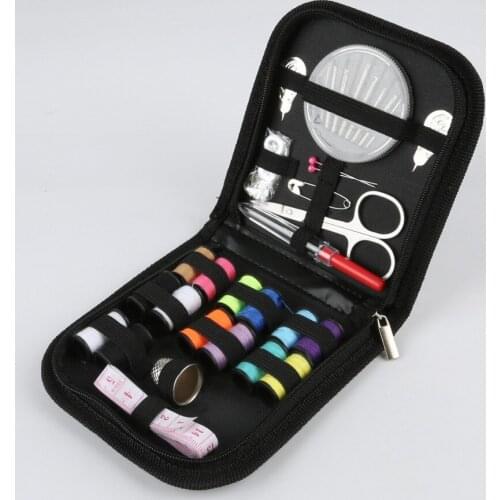 27pcs/set Portable Travel Sewing Box Kit Sewing Thread Stitches Knitting Needles Tools Cloth Buttons Craft Scissor Mom Gifts