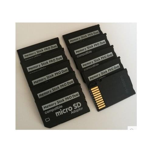 Free shipping 50pcs/lot tf sd card to ms pro duo memory card single adaptor for psp console