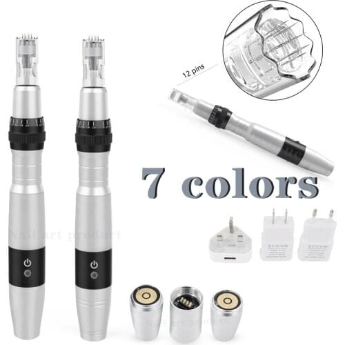 Wireless Microneedling Pen Kit with Batteries Professional Skin Tool Auto Nano Chip Therapy System BB Meso Glow Machine