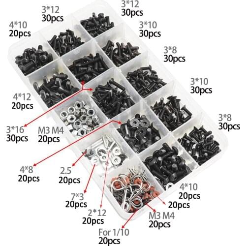 Screws Box Shell buckle Set for 1/10 HSP Traxxas TRX-4 TRX-6 Tamiya CFX MST HPI Kyosho D90 Scx10 AXIAL D110 RC Car Parts