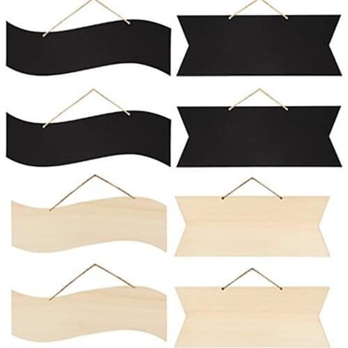 DIY Wooden Blackboard Double Sided Chalkboard With Hanging Rope For Wedding Party Table Number Place Tag Message Board Signs