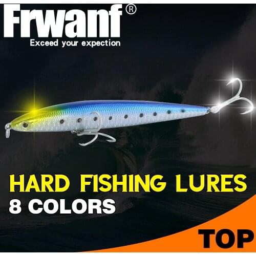 Frwanf 6 Pcs/lot 13.3cm 29g Pencil Fishing lure Wobblers for Fishing Lures Top Water Artificial Bait Plastic Hard Bait