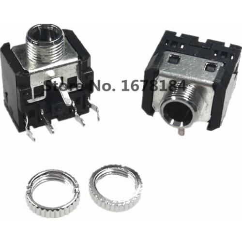 20PCS PJ306 PJ-306M 3.5mm Female Audio Connector 5Pin DIP Headphone Jack Socket PJ306M For PCB